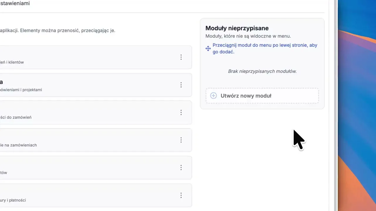 Przejrzysty dashboard